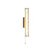 Vibrate - Matt Gold LED Wall Lamp with Decorative Glass image