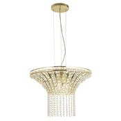Gemma - Satin Brass 8 Light Chandelier with Clear Crystal image