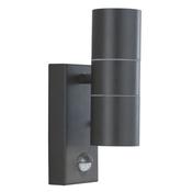 Searchlight 7008-2BK-LED Metro - Black 2 Light PIR Wall Lamp