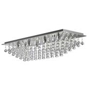 Hanna - Chrome 8 Light Ceiling Lamp with Crystal image