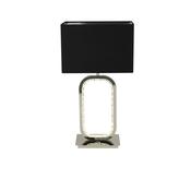 Aura - Chrome LED Table Lamp with Crystal and Black Shade image