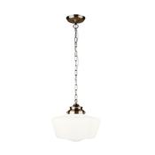 Searchlight 8071-1AB School House - Antique Brass Pendant