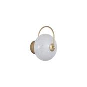 Confetti - Matt Gold LED Wall Lamp with White Confetti Glass image