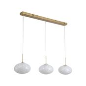 Confetti - Matt Gold 3 Light LED over Island Fitting with White Confetti Glass image