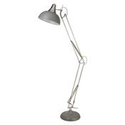 Searchlight 8082GY Goliath - Chrome &amp; Grey Floor Lamp