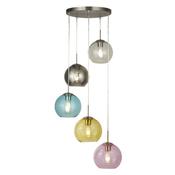 Searchlight 8135-5SS Mardi Gras - Multicoloured Glass Cluster