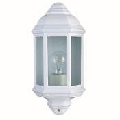 Maine - White &amp; Glass Half Lantern Wall Lamp image