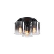 Searchlight 88911-3BK Sweden - Matt Black 3 Light Flush