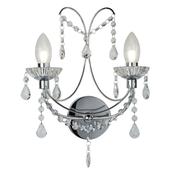 Autumnn - Chrome 2 Light Wall Lamp with Crystal image