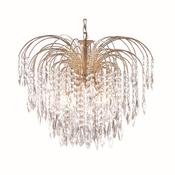 Searchlight-5175-5 Waterfall - Crystal with Gold Pendant