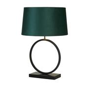 Elegant - Matt Black Table Lamp with Emerald Velvet Shade image