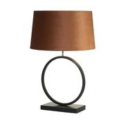 Elegant - Matt Black Table Lamp with Orange Velvet Shade image