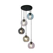 Searchlight 94005-5BK Mardi Gras II - Black 5 Light Cluster image