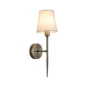 Knightsbridge 2 - Antique Brass Wall Lamp with White Shade image