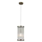 Nice 1 - Antique Brass Pendant with Clear Glass Rods image