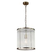 Nice 2 - Antique Brass Pendant with Clear Glass Rods image
