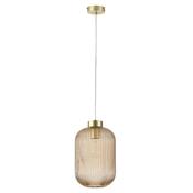 Searchlight NIK-SP1-SB+01NIK-AM Nikita - Satin Brass Pendant