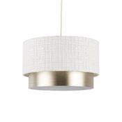 Amelie - Shade Only - 35 cm White &amp; Silver Two Tier Shade image