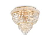 Dubai - Brass 6 Light Ceiling Lamp with Crystal image
