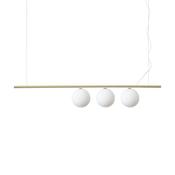 Ideal Lux-282114 Perline - Satin Brass 3 Light Fitting