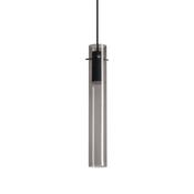 Ideal Lux 321042 Flam - Black LED Pendant with Smoked Glass image