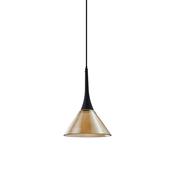 Cocktail - Black LED Pendant with Amber Glass image