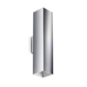Ideal Lux 353944 Look Square - Chrome Up &amp; Down Wall Lamp 30 cm image