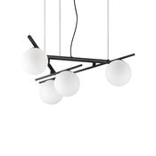 Atlas - Black 4 Light Pendant with Opal Glasses image