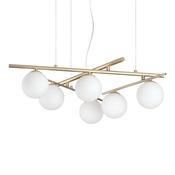 Atlas - Gold 6 Light Pendant with Opal Glasses image