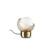 Bloom - Brass Table Lamp with White &amp; Amber Glass image