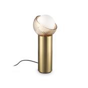 Bloom - Brass Table Lamp with White &amp; Amber Glass image