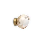 Bloom - Brass Wall Lamp with White &amp; Amber Glass ∅ 11.5 cm image
