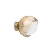 Bloom - Brass Wall Lamp with White &amp; Amber Glass ∅ 17 cm image