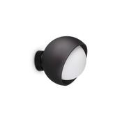Bloom - Black Wall Lamp with White Glass ∅ 17 cm image