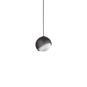 Bloom - Black Pendant with White Glass ∅ 17 cm image