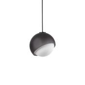 Bloom - Black Pendant with White Glass ∅ 22 cm image