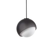 Bloom - Black Pendant with White Glass ∅ 30 cm image