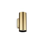 Ideal Lux 369990 Look - Brass Up &amp; Down Wall Lamp 15 cm image