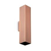 Ideal Lux 370460 Look Square - Copper Up &amp; Down Wall Lamp 30 cm image