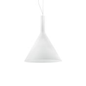 Ideal Lux 074313 Cocktail -  White Pendant with White Glass