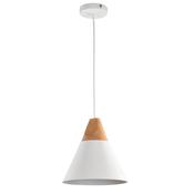 Maytoni P359-PL-01-W Bicones - White Pendant with Wood Detail