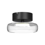 Float - Black LED Semi Flush with Clear Glass image