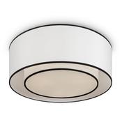 Maytoni-MOD613CL-03W Bergamo - White &amp; Black Fabric Flush with image