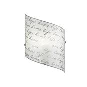 Signa - White Wall Lamp with White Glass with Clear Letters image