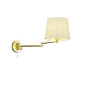 Trio 209100108 Lyon - Matt Brass Wall Lamp with White Shade