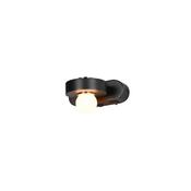 Trio 238270132 Arpino - Black CCT Wall Lamp with White Glass image
