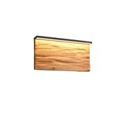 Trio 255519130 Kalea - Black LED Wall Lamp with Natural Wood image