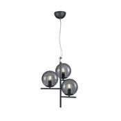 Pure - Anthracite 3 Light Centre Fitting with Smoked Glass image