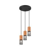 Trio 304330332 Tosh - Black 3 Light Cluster Pendant