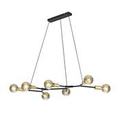 Trio 306700732 Cross - Black &amp; Gold 7 Light over Island Fitting